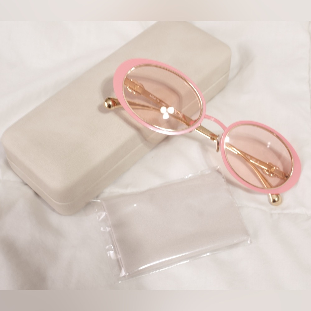 Chanel - Oval Pink Metal Sunglasses